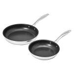 2-Piece Non-Stick Stainless Steel Fry Pan Set