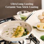 Redchef Nonstick Ceramic Frying Pan Set, 8-11