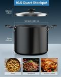 10.5-Qt Nonstick Stockpot with Glass Lid