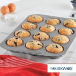 Farberware 12-c. Nonstick Nonstick Bakeware Muffin Pan, Gray