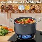 BEZIA 8 Quart Nonstick Soup Pot with Lid