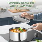 3 Ply Stainless Steel 11-Piece Cookware Set with Lids, Pots and Pans Kitchen Set, Non-Toxic, Induction, Oven, Dishwasher Safe, Professional Chef Quality