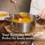 CAROTE 19pcs Stainless Steel Cookware Set with Detachable Handle, Pots and Pans Set, Induction Kitchen Cooking Sets, RV/Camping Cookware, Removable Handle, Oven Safe, Woodgrain