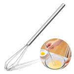 10 Inch Mini Whisk, 304 Anti-Rust Stainless Steel Small Whisks for Cooking, Baking, Mixing Ingredients & Deep Containers (1 Piece)