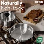 CAROTE Pots and Pans Set, Stainless Steel Cookware Set Detachable Handle, 15pcs Induction Kitchen Cookware Sets with Removable Handle, RV Cookware Set, Oven Safe