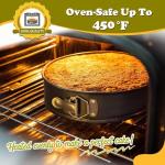 HIWARE Springform Pan Set of 3 Non-stick Leakproof Round Cake Pan Set Includes 3 Pieces 6" 8" 10"