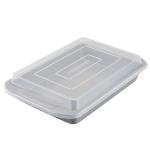 Farberware Nonstick Bakeware Baking Pan With Lid / Nonstick Cake Pan With Lid, Rectangle - 9 Inch x 13 Inch, Gray