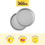 Wilton 2-Piece 9 x 2 Inch Round Cake Baking Pan Set, Even Heating Aluminum Bakeware for Tiered & Layered Cakes, Made without PFAS, Packaging May Vary