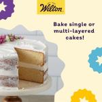 Wilton 2-Piece 9 x 2 Inch Round Cake Baking Pan Set, Even Heating Aluminum Bakeware for Tiered & Layered Cakes, Made without PFAS, Packaging May Vary