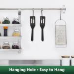 【2 Pack】Kunovo Small Spatula for Nonstick Cookware Mini Spatulas for kitchen Use,Heat-Resistant Silicone Thin Spatula Cooking Baking (Black-2)