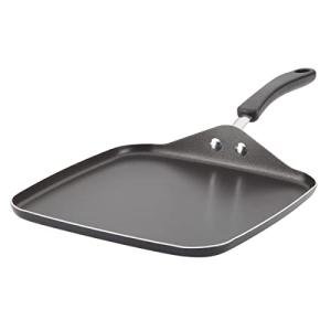 Farberware Cookstart DiamondMax Nonstick Square Grill Pan/Griddle, Dishwasher Safe, 11 Inch - Black