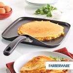 Farberware Cookstart DiamondMax Nonstick Square Grill Pan/Griddle, Dishwasher Safe, 11 Inch - Black
