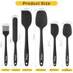 NileHome Silicone Spatula Set, 6 Pieces Food Grade Kitchen Utensils with Silicone Brush Heat Resistant BPA-free Rubber Spatula for Scraping, Baking, Cooking, Mixing