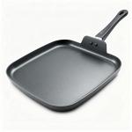Nonstick Square Griddle Pan for Pancakes Eggs Bacon, 11 inch Family Breakfast Griddle. Aluminum Flat Top Griddle Pan for Gas Electric Stove, Even Heat Distribution Warp-Proof Easy Clean