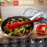 DI ORO® 3-Piece Silicone Spatula Set - 315°C Heat Resistant Non Stick Rubber Kitchen Spatulas for Cooking and Baking - Award-Winning Professional Grade Spatula Set - Best Silicone Utensil Set