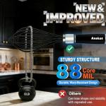 Anaeat Silicone Balloon Whisk, Perfect for Non-Stick Cookware, Milk and Egg Beater Blender, Heat Resistant Kitchen Whisks for Whisking, Cooking, Baking, Beating, Frothing & Stirring (Black)