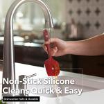 DI ORO® 3-Piece Silicone Spatula Set - 315°C Heat Resistant Non Stick Rubber Kitchen Spatulas for Cooking and Baking - Award-Winning Professional Grade Spatula Set - Best Silicone Utensil Set