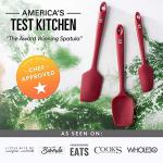 DI ORO® 3-Piece Silicone Spatula Set - 315°C Heat Resistant Non Stick Rubber Kitchen Spatulas for Cooking and Baking - Award-Winning Professional Grade Spatula Set - Best Silicone Utensil Set