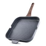 SENSARTE Nonstick Grill Pan for Stove Tops, Versatile Griddle with Pour Spouts, Square Big Cooking Surface, Durable Skillet Indoor & Outdoor Grilling. PFOA Free,12Inch