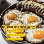 Lodge Round Seasoned Cast Iron Griddle - Round-Shaped, Pre-Seasoned Iron Griddle Pan - Non-Toxic, PFAS-Free Cookware - Compatible with Stovetop, Oven, Grill, or Campfire - 10.5 Inches