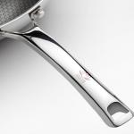 Hybrid Wok Pan, Nonstick, PFOA Free 12 Inch Induction Wok With Lid, Dishwasher Safe Cooking Pan For All Cooktops, Stainless Steel Cookware, Woks & Stir-Fry Pans, Bonus Bamboo Dish Brush