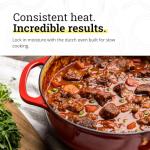 Lodge Essential Enamel Cast Iron Dutch Oven - Perfect for Bread Baking, Braising, Marinating & Slow Cooking - Features Moisture-Sealing Lid & Dual Handles - Kitchen Essentials - 6 Quarts - Island Spice Red