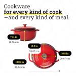 Lodge Essential Enamel Cast Iron Dutch Oven - Perfect for Bread Baking, Braising, Marinating & Slow Cooking - Features Moisture-Sealing Lid & Dual Handles - Kitchen Essentials - 6 Quarts - Island Spice Red