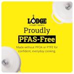 Lodge Essential Enamel Cast Iron Dutch Oven - Perfect for Bread Baking, Braising, Marinating & Slow Cooking - Features Moisture-Sealing Lid & Dual Handles - Kitchen Essentials - 6 Quarts - Oyster White