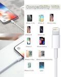 Susnwere 4 Pack [Apple MFi Certified] Apple Charging Cables 6ft, iPhone Chargers, Lightning Fast iPhone Charging Cord for iPhone 12/11/11Pro/11Max/ X/XS/XR/XS Max/8/7, ipad(White)