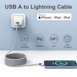 Durable iPhone Charger Cord 6FT 3Pack [Apple MFi Certified] Lightning Cable Nylon Braided iPhone Cord Fast Charging Cable Compatible with iPhone 14/13/12 Pro Max/12Pro/11