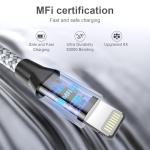 Durable iPhone Charger Cord 6FT 3Pack [Apple MFi Certified] Lightning Cable Nylon Braided iPhone Cord Fast Charging Cable Compatible with iPhone 14/13/12 Pro Max/12Pro/11