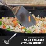 Chef Craft Select Cooking Ladle, 11.5 inch, Stainless Steel