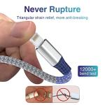 Durable iPhone Charger Cord 6FT 3Pack [Apple MFi Certified] Lightning Cable Nylon Braided iPhone Cord Fast Charging Cable Compatible with iPhone 14/13/12 Pro Max/12Pro/11