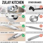 Zulay Kitchen Stainless Steel Soup Ladle - 13” Large Ladle for Soups, Stews & Sauces - Durable, Heat-Resistant, Rust-Proof & Dishwasher Safe Kitchen Utensil with Ergonomic Handle