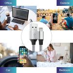 Durable iPhone Charger Cord 6FT 3Pack [Apple MFi Certified] Lightning Cable Nylon Braided iPhone Cord Fast Charging Cable Compatible with iPhone 14/13/12 Pro Max/12Pro/11