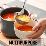 Zulay Kitchen Stainless Steel Soup Ladle - 13” Large Ladle for Soups, Stews & Sauces - Durable, Heat-Resistant, Rust-Proof & Dishwasher Safe Kitchen Utensil with Ergonomic Handle