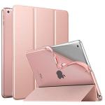 MoKo Case for iPad 9th Generation 2021/ iPad 8th Generation 2020/ iPad 7th Generation 2019, Soft Translucent TPU Frosted Back Cover Slim iPad 10.2 inch Case with Stand, Auto Wake/Sleep, Rose Gold
