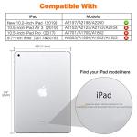 MoKo Case for iPad 9th Generation 2021/ iPad 8th Generation 2020/ iPad 7th Generation 2019, Soft Translucent TPU Frosted Back Cover Slim iPad 10.2 inch Case with Stand, Auto Wake/Sleep, Rose Gold