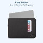 MOSISO Laptop Case 13.3 inch, 13-13.3 inch Laptop Sleeve Compatible with MacBook Air/Pro 13/Pro 14 M5 M4 M3 M2 M1, HP Dell ASUS Lenovo,Polyester Vertical Computer Sleeve Bag with Pocket, Black