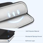 MOSISO Laptop Case 13.3 inch, 13-13.3 inch Laptop Sleeve Compatible with MacBook Air/Pro 13/Pro 14 M5 M4 M3 M2 M1, HP Dell ASUS Lenovo,Polyester Vertical Computer Sleeve Bag with Pocket, Black