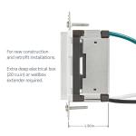 Leviton 30W (6A) USB Dual Type-C/C Power Delivery In-Wall Charger with 15A Tamper-Resistant Outlet, USB Charger for Smartphones, Tablets, Laptops, T5635-W, White
