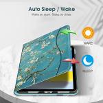 Fintie Case for iPad (A16) 11th Generation 11 Inch (2025), iPad 10th Generation 10.9 Inch (2022), Multi-Angle Viewing Protective Stand Cover with Pencil Holder & Pocket, Blossom