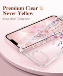 GVIEWIN for iPhone 17e Case & iPhone 16e Case, [Non-Yellowing][Military-Grade Protection] Hard PC&TPU Bumper, Floral Shockproof Protective Clear Phone Case (Floratopia/Colorful)