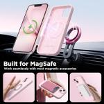 GolbinBox Magnetic for iPhone 13 Case & iPhone 14 Case, Compatible with MagSafe, [Soft Anti-Scratch Microfiber Lining], Slim Liquid Silicone Shockproof Protective Phone Case 6.1 inch, Chalk Pink