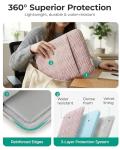 BAGSMART Laptop Sleeve Bag Compatible with MacBook Air/Pro, 13-13.3 inch Notebook, Compatible with MacBook Pro 14 Inch, MacBook Air M2 Sleeve 13 Inch, Repellent Protective Case with Pocket, Pink