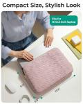 BAGSMART Laptop Sleeve Bag Compatible with MacBook Air/Pro, 13-13.3 inch Notebook, Compatible with MacBook Pro 14 Inch, MacBook Air M2 Sleeve 13 Inch, Repellent Protective Case with Pocket, Pink