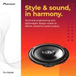 PIONEER F-Series TS-F1634R 6.5” 2-Way Speakers (Pair) – 200W Max, Balanced Sound + Smooth Treble, Great Stock Replacement, High-Efficiency Speaker Designed for OEM Power