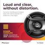 PIONEER F-Series TS-F1634R 6.5” 2-Way Speakers (Pair) – 200W Max, Balanced Sound + Smooth Treble, Great Stock Replacement, High-Efficiency Speaker Designed for OEM Power