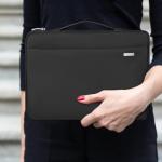 LANDICI 360°Laptop Sleeve Case 13 13.6 Inch Compatible with MacBook Air 13 M1/M2/M3/M4 2020-2025, MacBook Pro 13/14, IPad Air/Pro 13, Waterproof Computer Bag Cover with Handle, Black