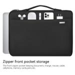 LANDICI 360°Laptop Sleeve Case 13 13.6 Inch Compatible with MacBook Air 13 M1/M2/M3/M4 2020-2025, MacBook Pro 13/14, IPad Air/Pro 13, Waterproof Computer Bag Cover with Handle, Black